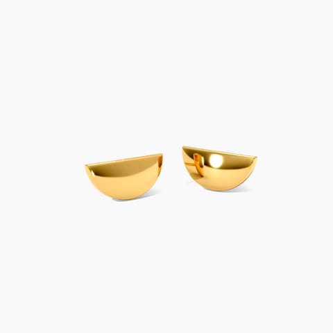 Gleaming Arc 9KT Gold Stud Earrings