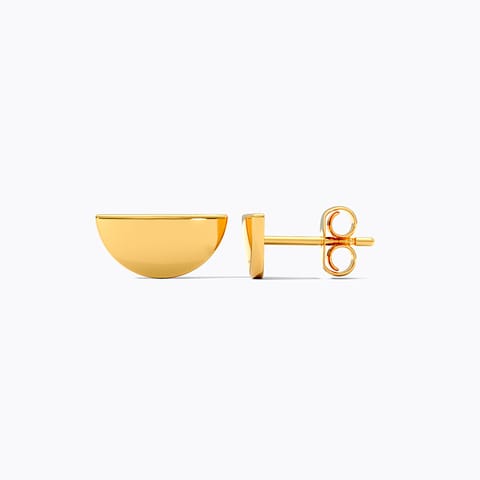 Gleaming Arc 9KT Gold Stud Earrings