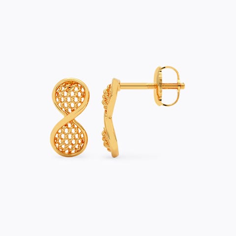 Aurum Weave Gold Stud Earrings Aurum Weave Gold Stud Earrings