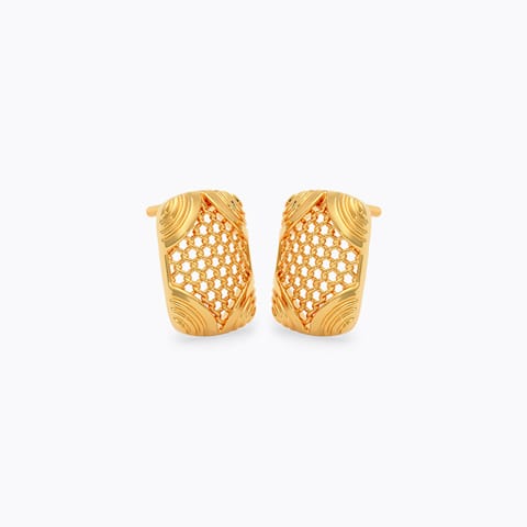 Imperial Mesh Gold Stud Earrings Imperial Mesh Gold Stud Earrings