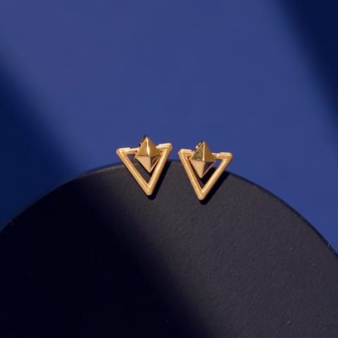 Mono Gold Stud Earrings