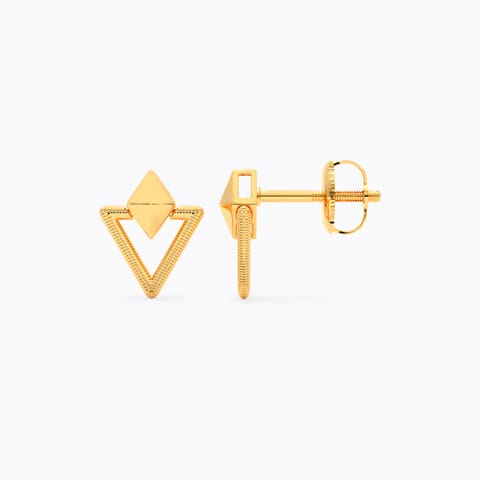 Mono Gold Stud Earrings
