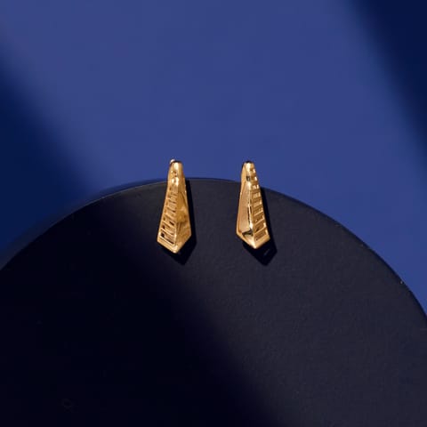 Cosmic Texture Gold Stud Earrings