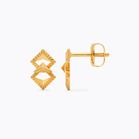 Gilded Kite Gold Stud Earrings