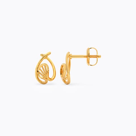Zouk Gold Stud Earrings