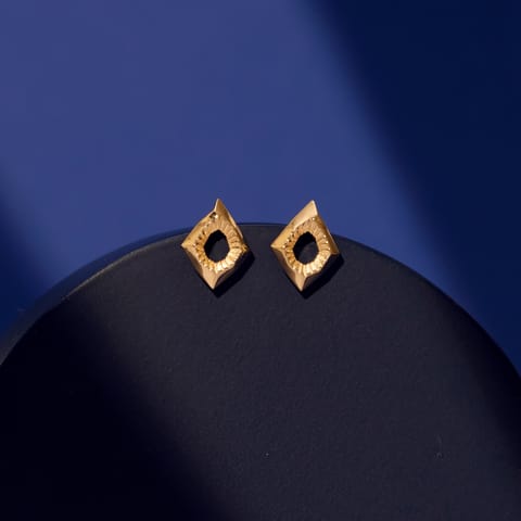 Igneous Gold Stud Earrings