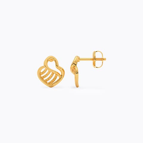Solaris Gold Stud Earrings