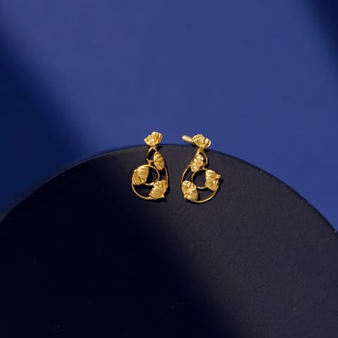 Ripple Gild Gold Drop Earrings