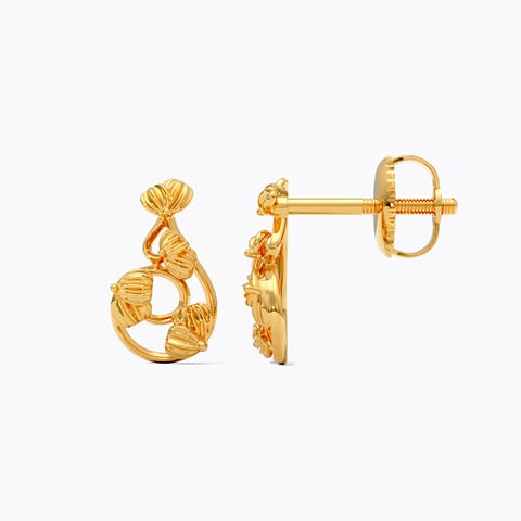 Ripple Gild Gold Drop Earrings