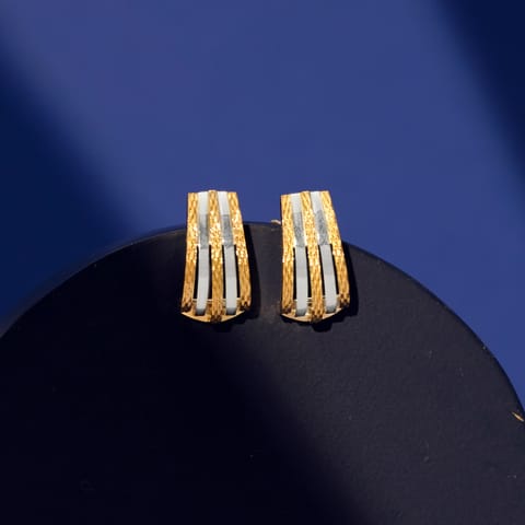 Auric Lines Gold Hoop Earrings