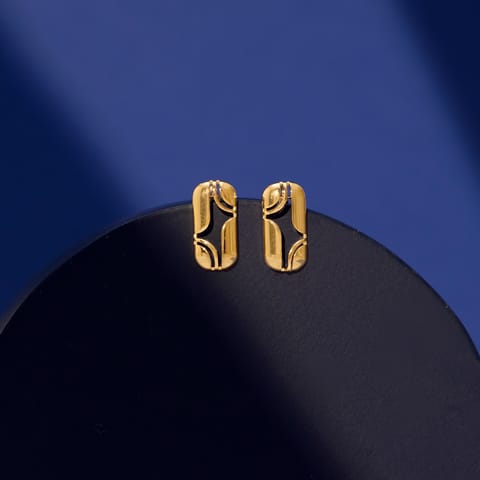 Cutout Quad Gold Stud Earrings