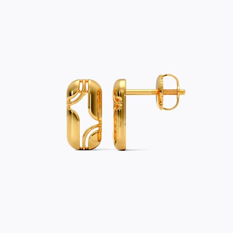 Cutout Quad Gold Stud Earrings