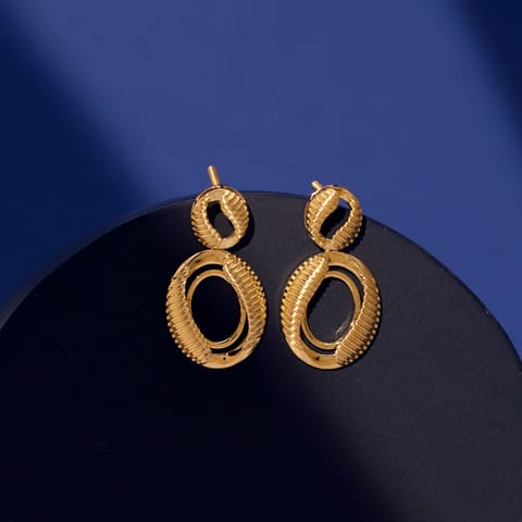 Gleaming Orb Gold Drop Earrings