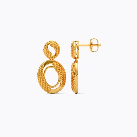 Gleaming Orb Gold Drop Earrings