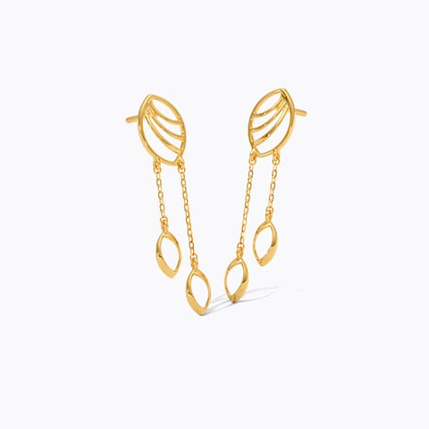 Swaying Marquee Gold Drop Earrings