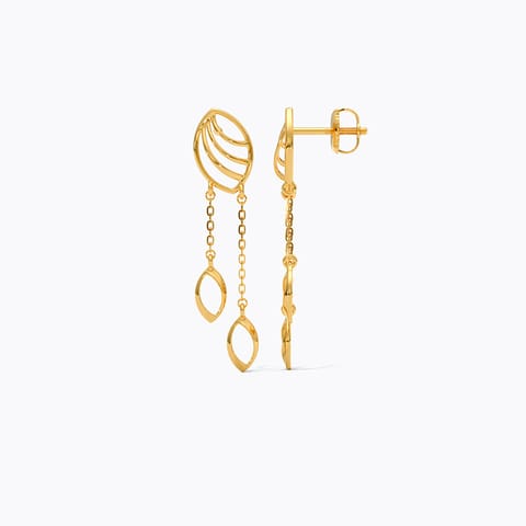 Swaying Marquee Gold Drop Earrings
