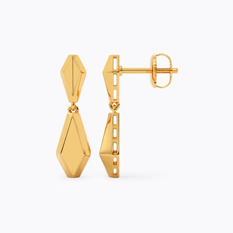 Rippled Canopy Gold Drop Earrings Rippled Canopy Gold Drop Earrings