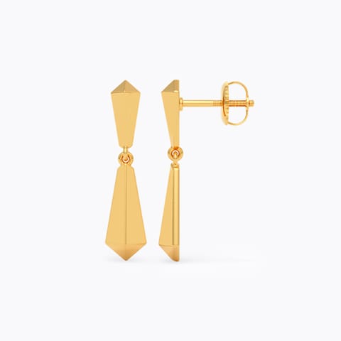 Auric Edge Gold Drop Earrings