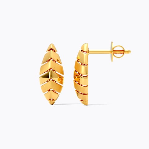 Aurum Coil Gold Stud Earrings