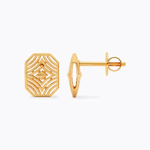Octave Mesh Gold Stud Earrings Octave Mesh Gold Stud Earrings
