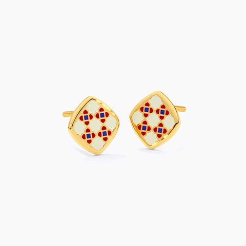 Tile Trinkets Gold Stud Earrings Tile Trinkets Gold Stud Earrings