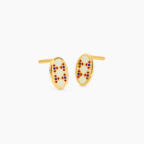 Terra Shards Gold Stud Earrings