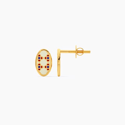 Terra Shards Gold Stud Earrings