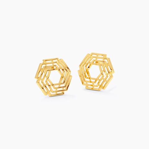 Maze 9KT Gold Stud Earrings Maze 9KT Gold Stud Earrings