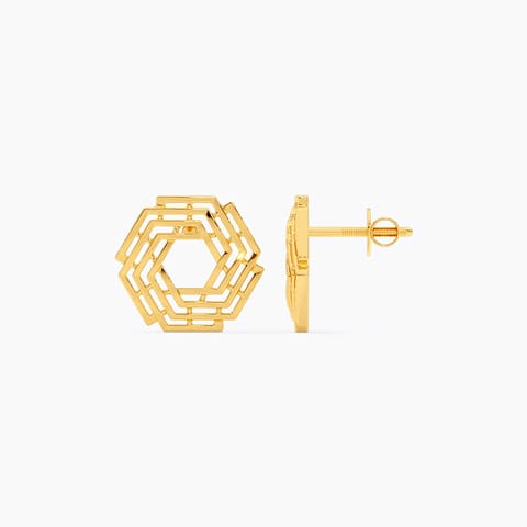 Maze 9KT Gold Stud Earrings Maze 9KT Gold Stud Earrings
