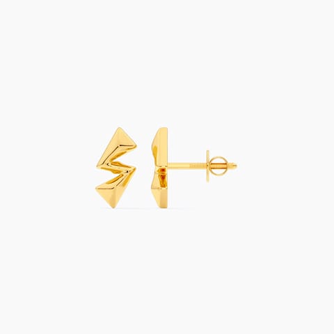Thunder Strike 9KT Gold Stud Earrings Thunder Strike 9KT Gold Stud Earrings