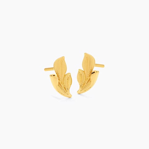 Gilded Leaf 9KT Gold Stud Earrings Gilded Leaf 9KT Gold Stud Earrings