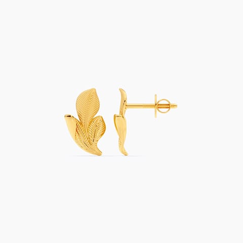 Gilded Leaf 9KT Gold Stud Earrings Gilded Leaf 9KT Gold Stud Earrings