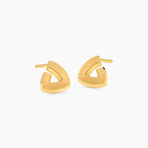 Triangle Glint 9KT Gold Stud Earrings Triangle Glint 9KT Gold Stud Earrings