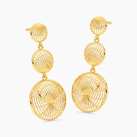 Lattice Orb 9KT Gold Drop Earrings Lattice Orb 9KT Gold Drop Earrings