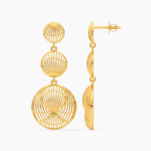 Lattice Orb 9KT Gold Drop Earrings Lattice Orb 9KT Gold Drop Earrings