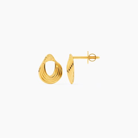 Ripple Glint 9KT Gold Stud Earrings Ripple Glint 9KT Gold Stud Earrings