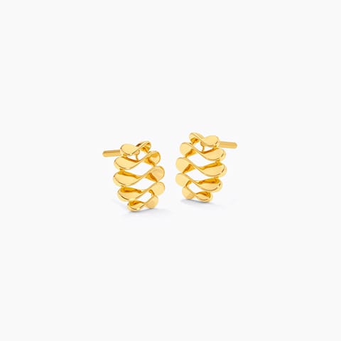 Twisty Layers 9KT Gold Stud Earrings Twisty Layers 9KT Gold Stud Earrings