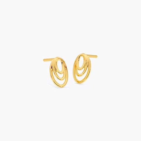 Coiled Gleam 9KT Gold Stud Earrings Coiled Gleam 9KT Gold Stud Earrings