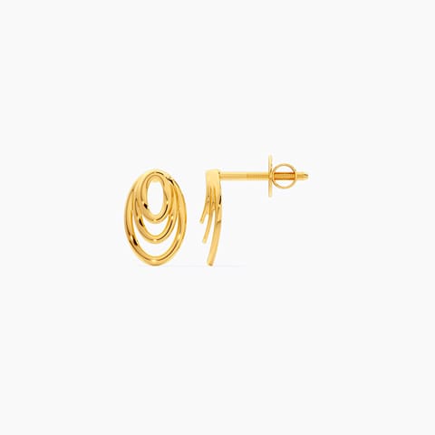 Coiled Gleam 9KT Gold Stud Earrings Coiled Gleam 9KT Gold Stud Earrings