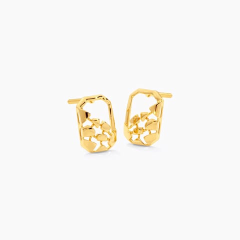 Mosaic Grid 9KT Gold Stud Earrings Mosaic Grid 9KT Gold Stud Earrings