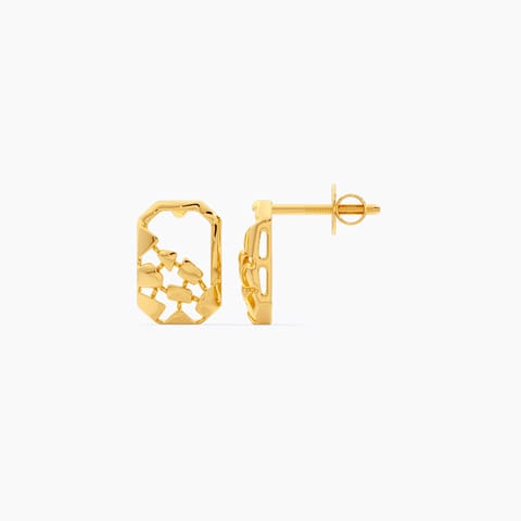 Mosaic Grid 9KT Gold Stud Earrings Mosaic Grid 9KT Gold Stud Earrings