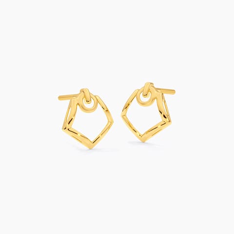 Sleek Shine 9KT Gold Stud Earrings