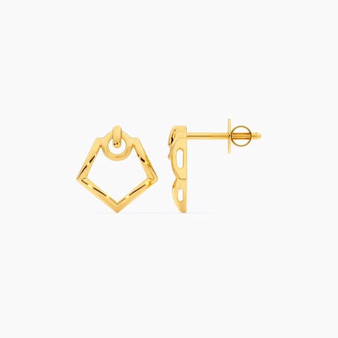 Sleek Shine 9KT Gold Stud Earrings