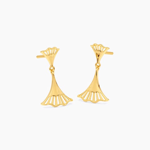 Scallop Shine 9KT Gold Drop Earrings Scallop Shine 9KT Gold Drop Earrings