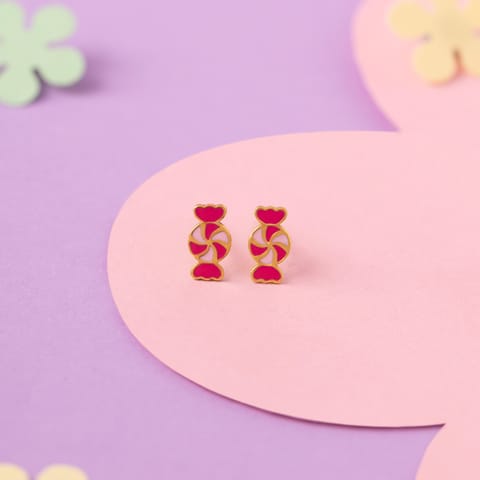 Candy 9KT Gold Stud Earrings for Kids