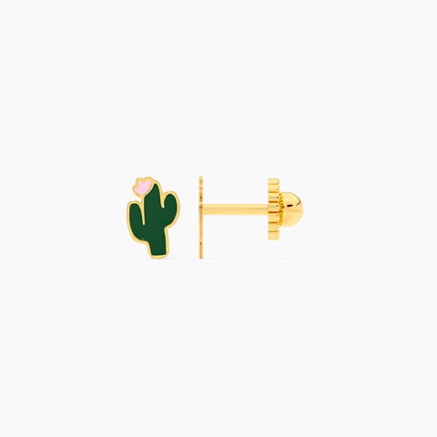 Cactus 9KT Gold Stud Earrings for Kids Cactus 9KT Gold Stud Earrings for Kids