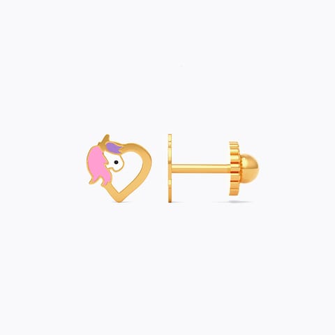 Unicorn Love 9KT Gold Stud Earrings for Kids Unicorn Love 9KT Gold Stud Earrings for Kids