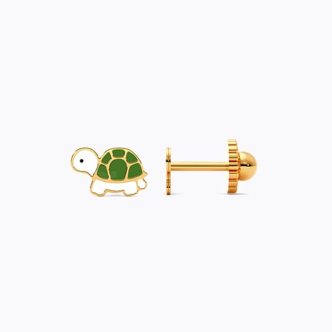 Tortoise 9KT Gold Stud Earrings for Kids Tortoise 9KT Gold Stud Earrings for Kids