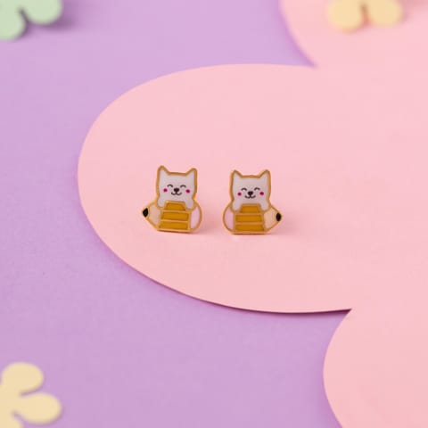 Cute Dog 9KT Gold Stud Earrings for Kids Cute Dog 9KT Gold Stud Earrings for Kids