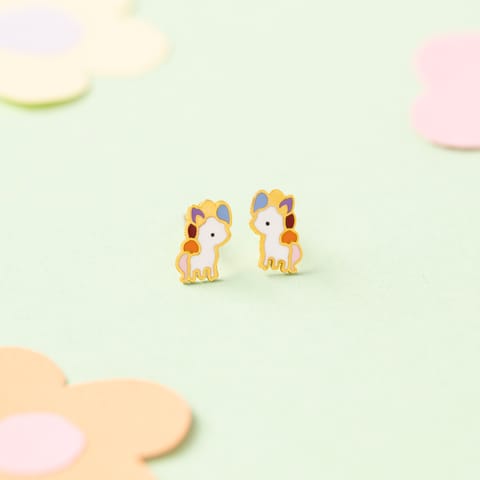 Tiny Unicorn 9KT Gold Stud Earrings for Kids